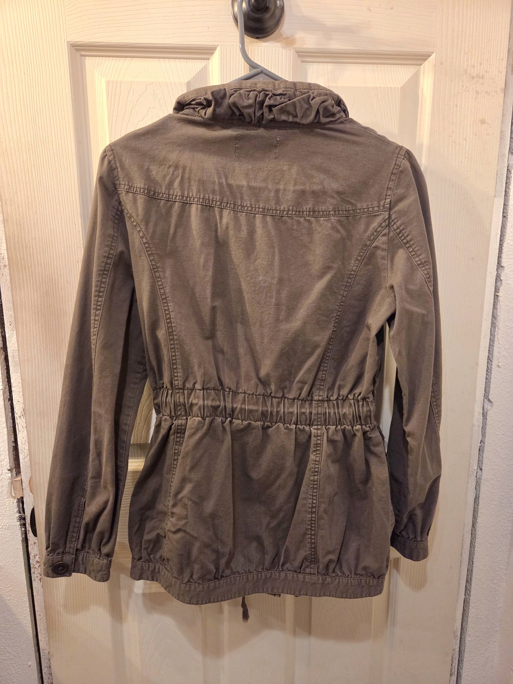 Utility Drawstring Jacket - Olive Green - Picture 5 of 10
